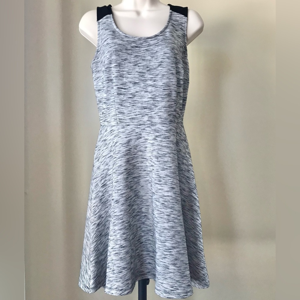 Old Navy Black and Gray Skater Dress Size S
